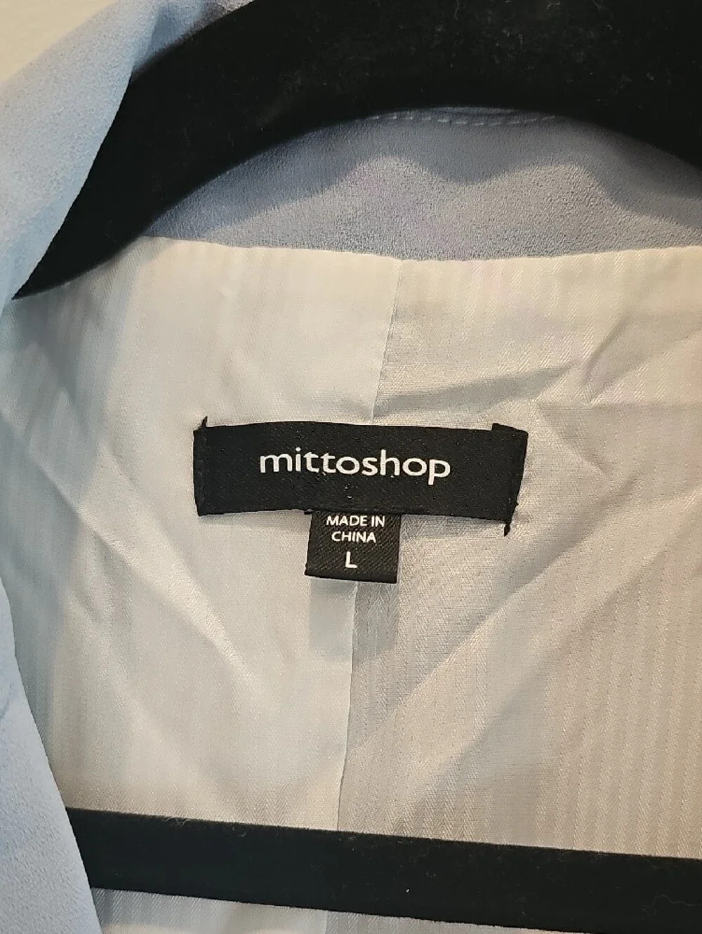 mittoshop Pale Blue Single-Button Blazer